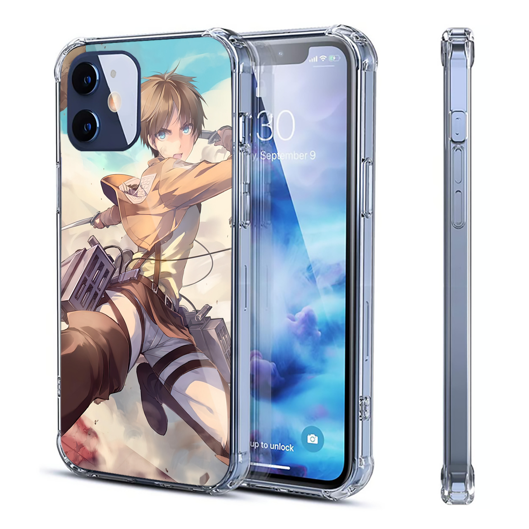 （画像用） 進撃の巨人 Attack on Titan 【iPhone 12シリーズ対応】透明スマホケース（クリアソフトケース）